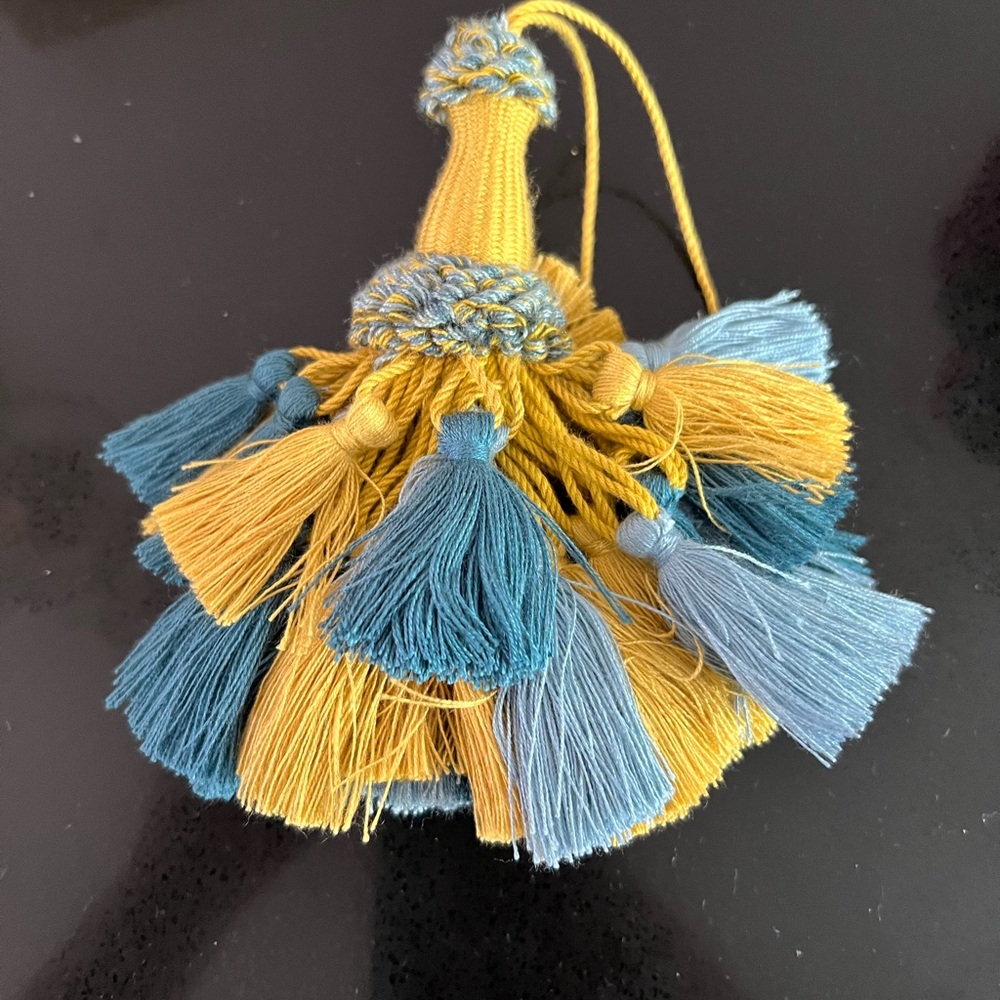 Yellow and Blue Tassel Decor